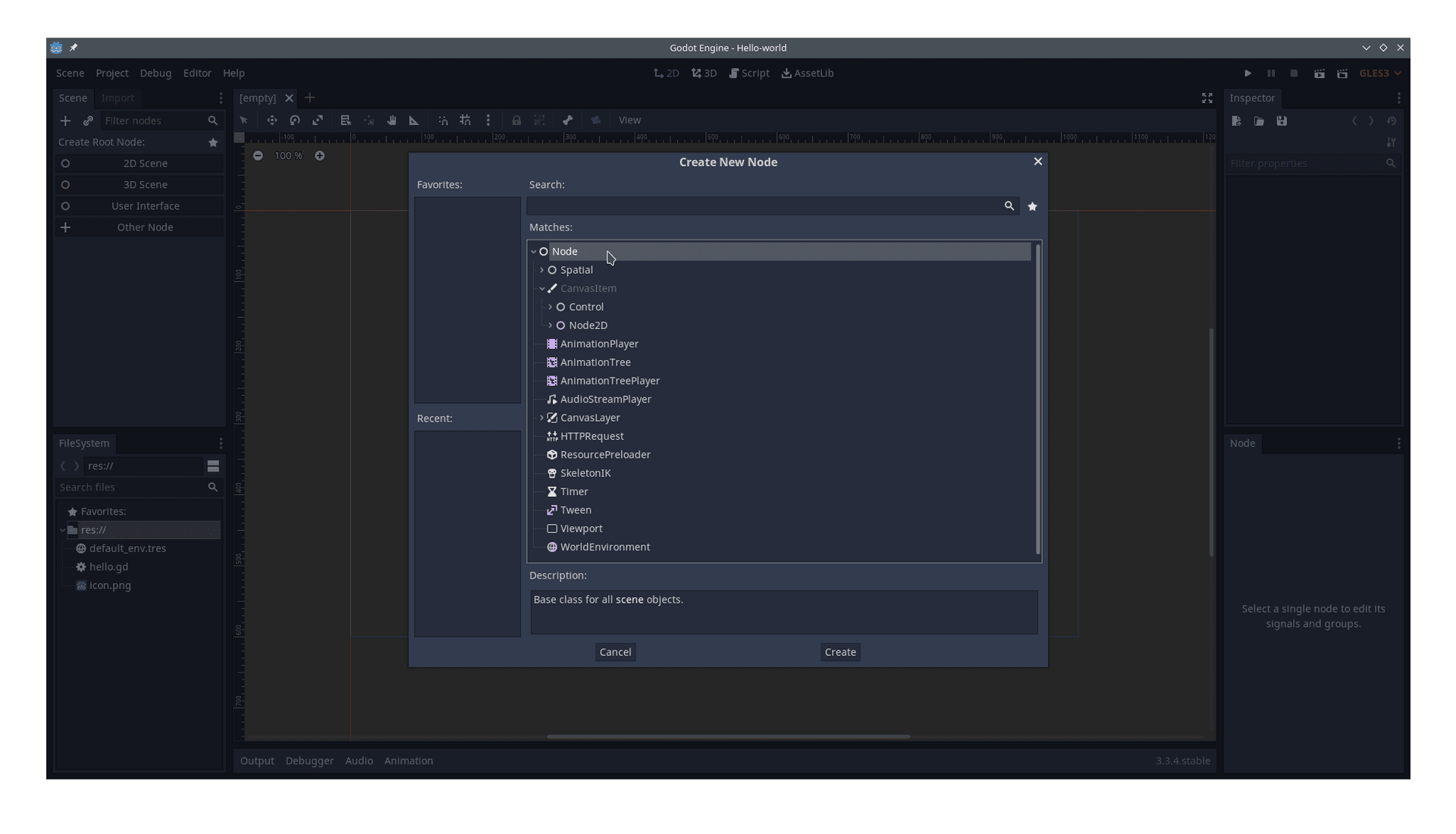 Creating your first script — Godot Engine (stable) documentation in English